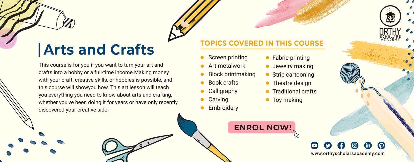 Arts & Crafts Intensive Creative Bootcamp